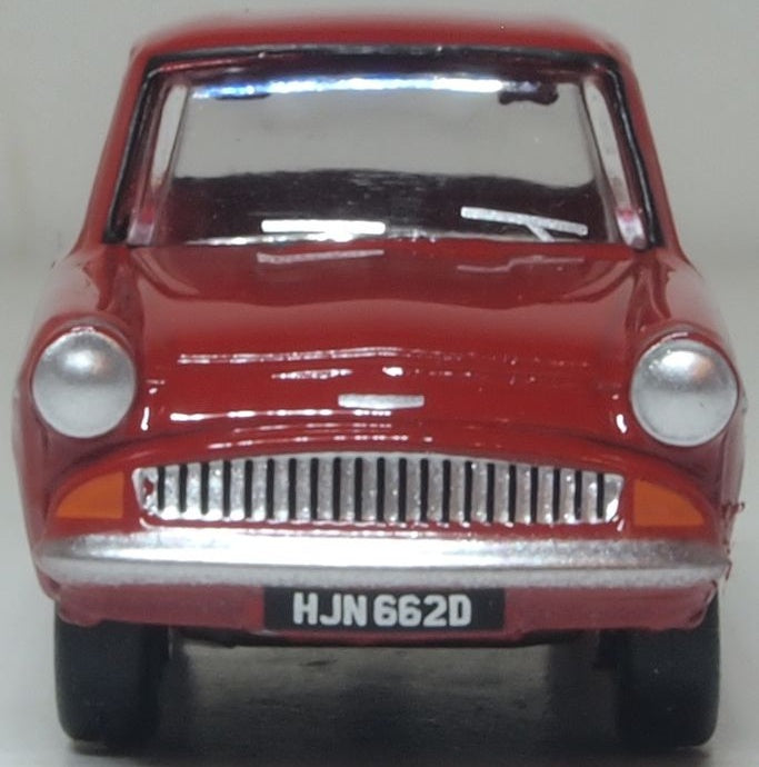 Ford Anglia Monaco Red 1:76 Scale Diecast Car – Oxford Diecast