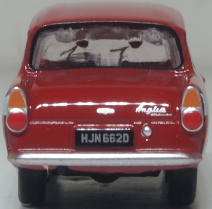 Ford Anglia Monaco Red 1:76 Scale Diecast Car – Oxford Diecast