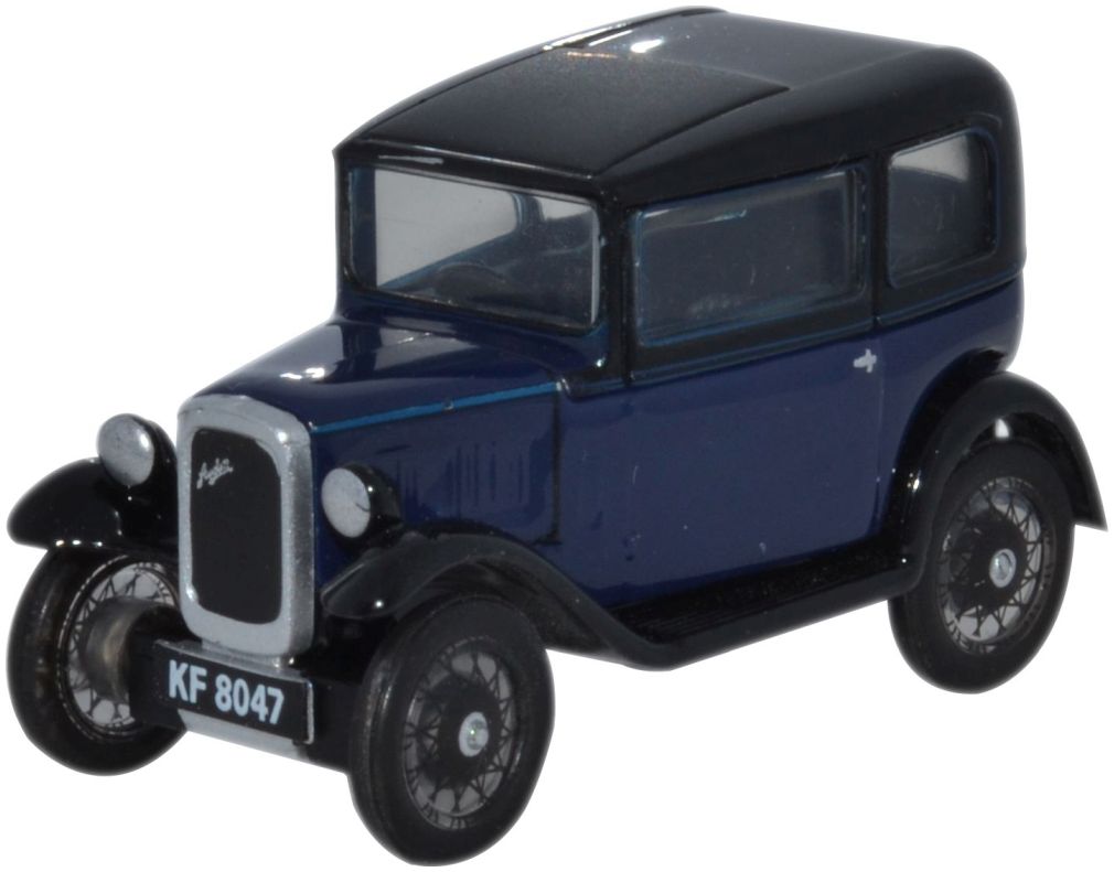 Austin Seven RN Saloon - Lt Royal Blue 1:76 Scale Diecast Car – Oxford Diecast