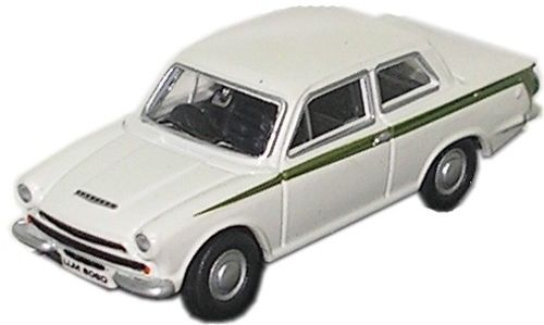 Ford Cortina MK1 Ermine White/Green 1:76 Scale Diecast Car – Oxford Diecast