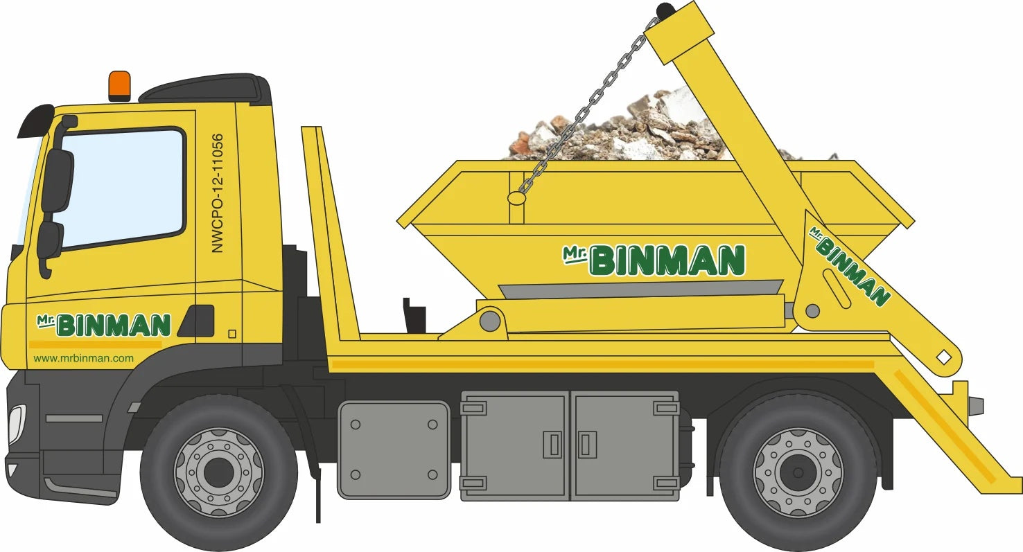 DAF Skip Lorry Mr Binman 1:76 Scale Diecast Truck – Oxford Diecast