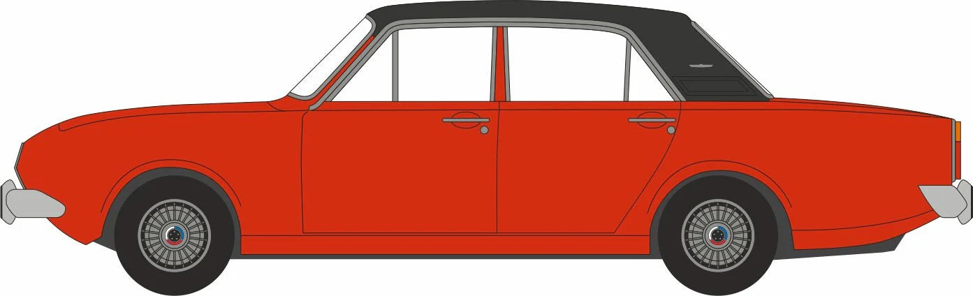 Ford Corsair 2000E Tribune Red 1:76 Scale Diecast Car – Oxford Diecast