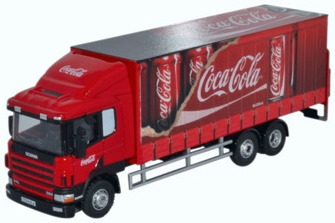 Scania 94D 6 Wheel Curtainside Coca Cola Scania 94 6 1:76 Scale Diecast Truck – Oxford Diecast