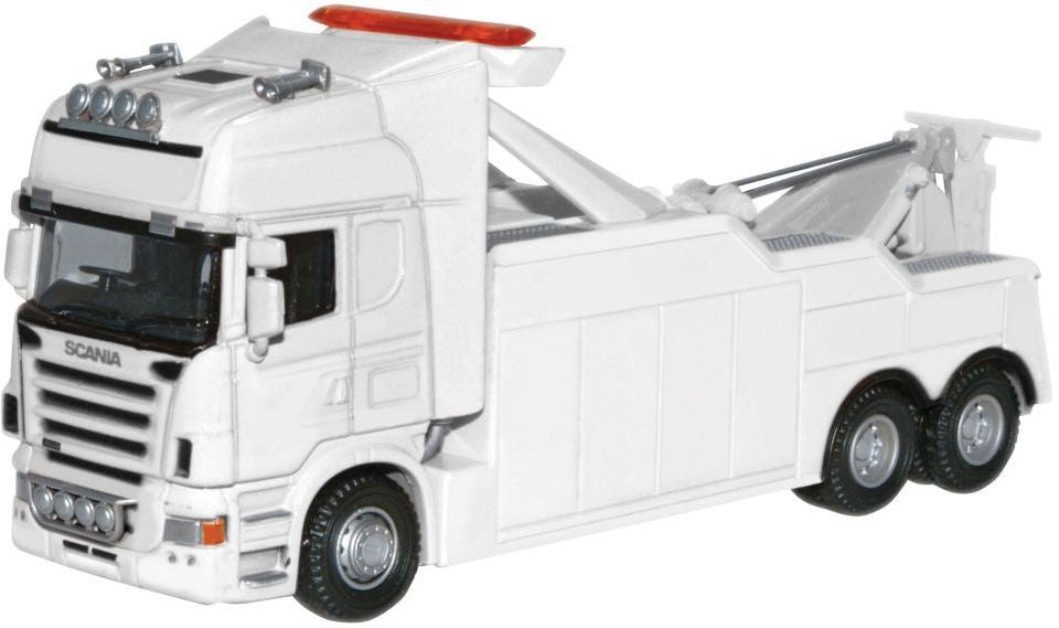 Scania Topline Recovery Truck Plain White w/light bar 1:76 Scale Diecast Truck – Oxford Diecast
