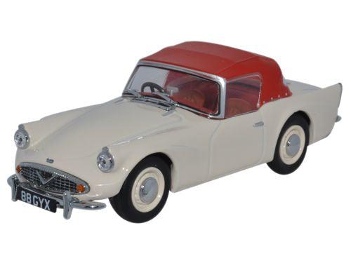 Daimler SP250 Hood Up Ivory/Red 1:43 Scale Diecast Model Car – Oxford Diecast