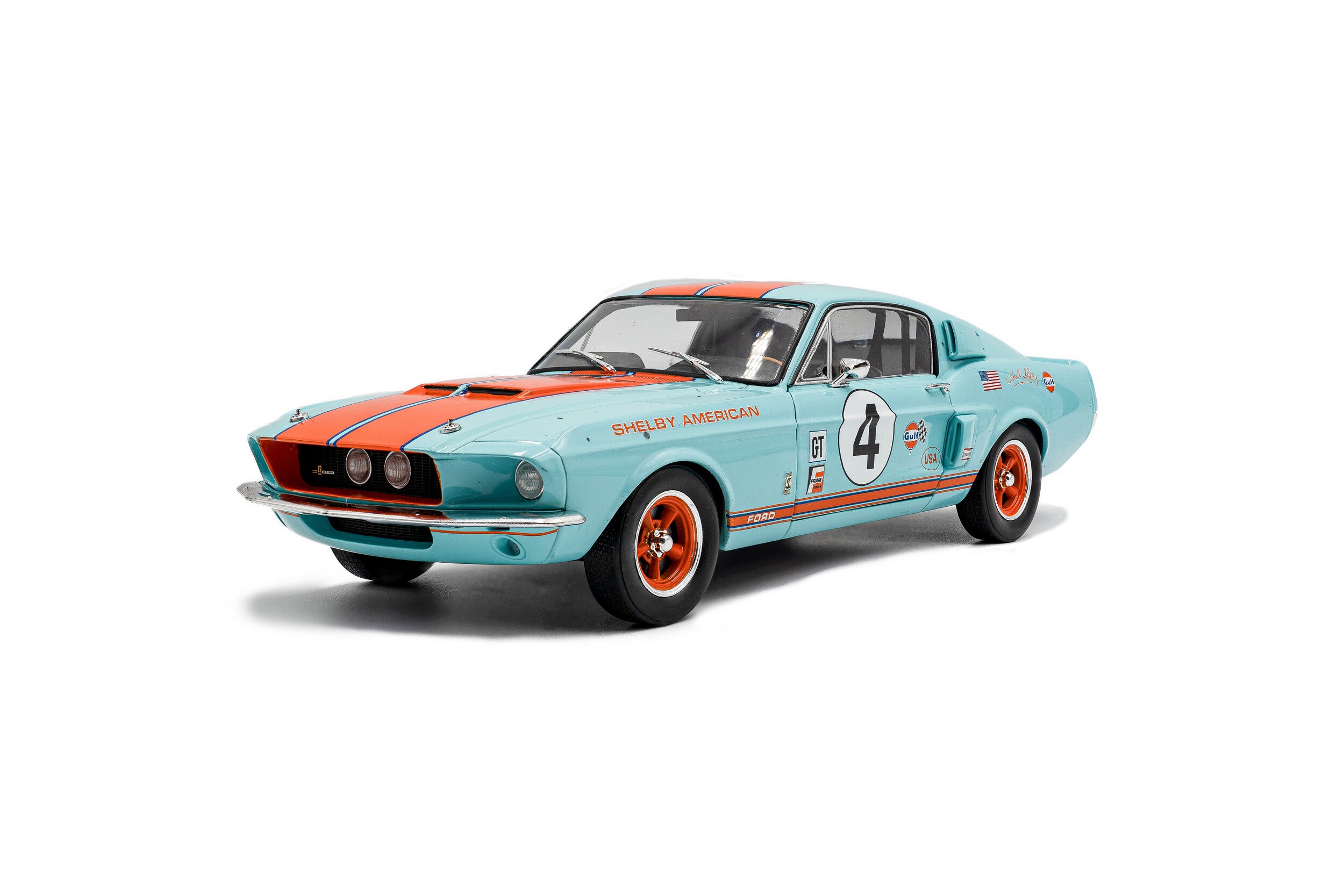 Shelby GT500 diecast 1:18 Racing Tribute Gulf #4 1967 Solido