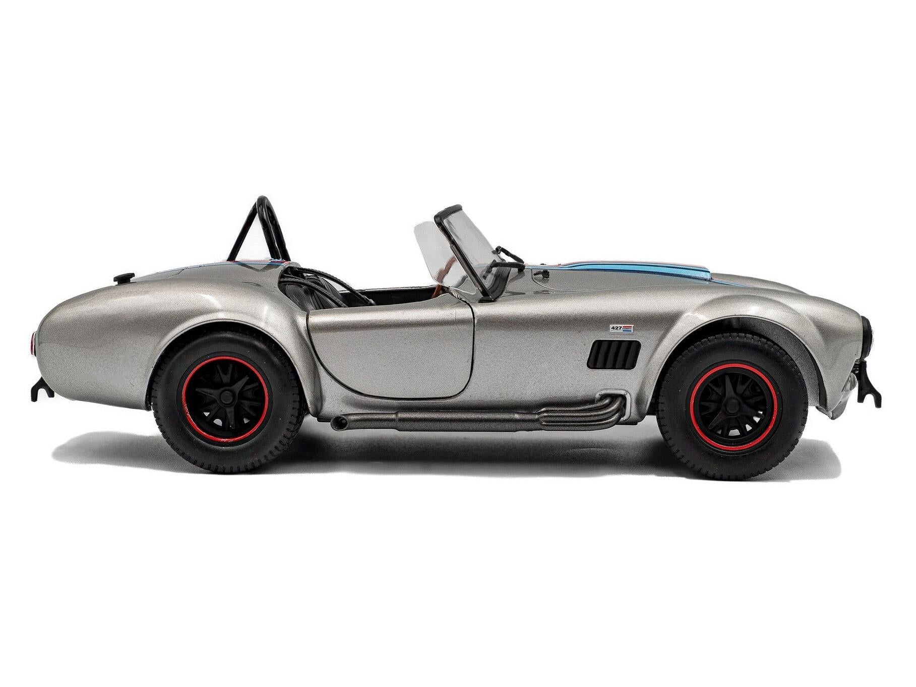 Shelby Cobra 427 Mk2 Solido Works M Racing Silver 1965 1:18 Scale Solido Diecast Model Car