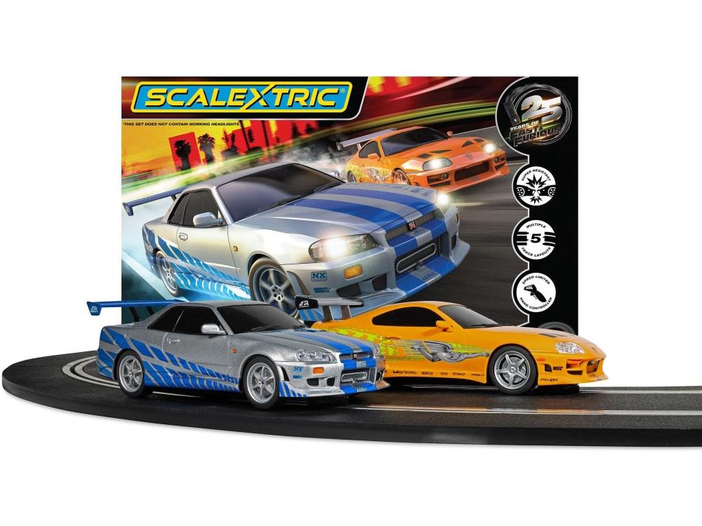 Fast and Furious Coffret 25 Ans Supra vs R34 Circuit Scalextric à l'échelle 1:32