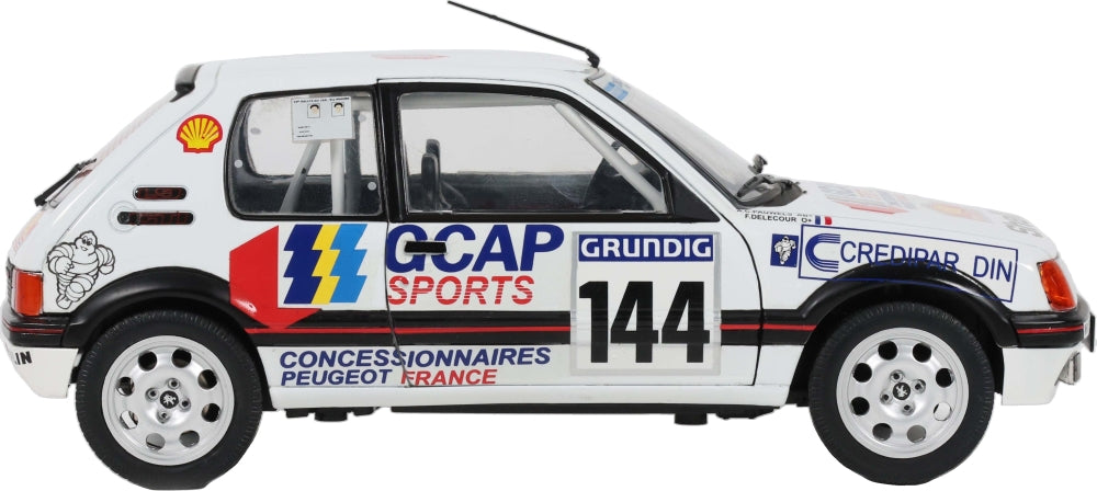 Peugeot 205 GTi GR.N #144 Rallye Du Var 1987 F. Delecour 1:18 Scale Diecast Car – Solido