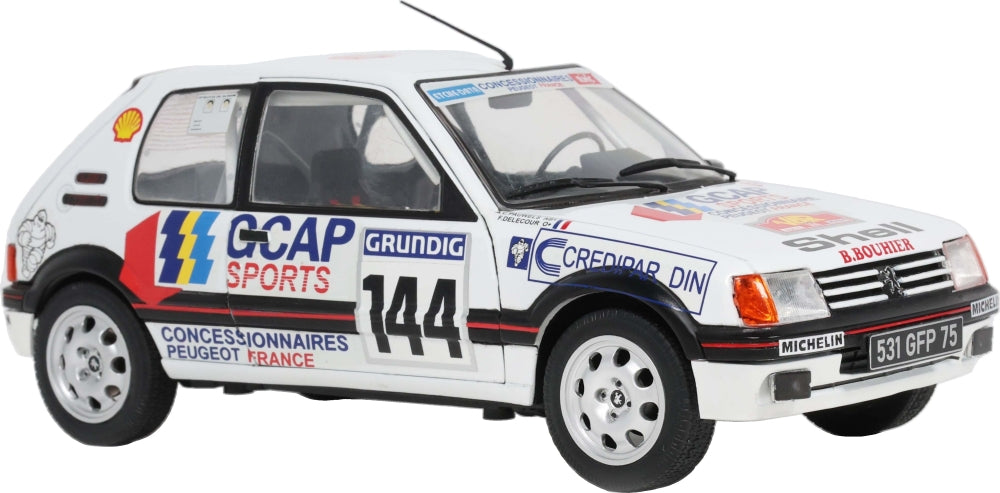 Peugeot 205 GTi GR.N #144 Rallye Du Var 1987 F. Delecour 1:18 Scale Diecast Car – Solido