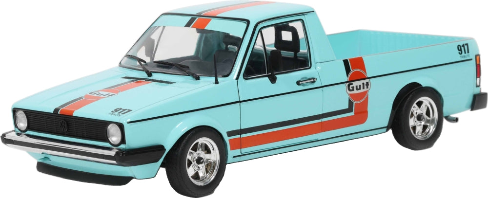 VW Caddy Mk1 Oil Service Blue 1982 1:18 Scale Diecast Pickup – Solido