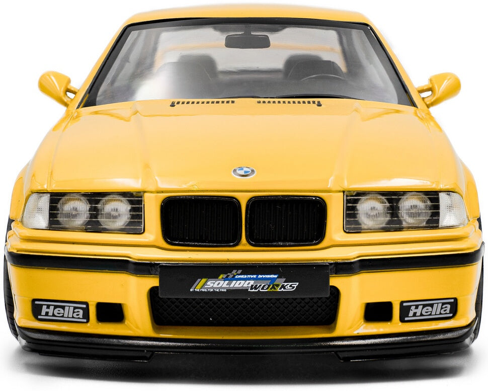 BMW M3 Coupe Solido Works Dakar Yellow 1991 1:18 Scale Diecast Model Car – Solido