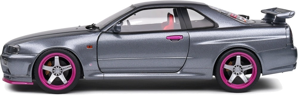 Nissan Skyline GT-R (BNR34) Grey 1999 1:18 Scale Diecast Model Car – Solido