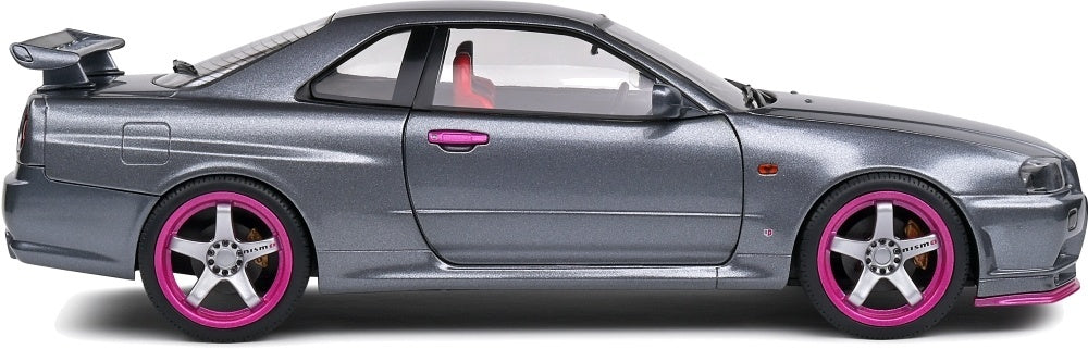 Nissan Skyline GT-R (BNR34) Grey 1999 1:18 Scale Diecast Model Car – Solido