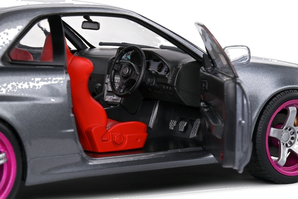 Nissan Skyline GT-R (BNR34) Grey 1999 1:18 Scale Diecast Model Car – Solido