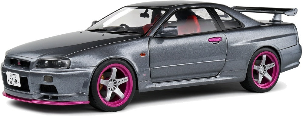 Nissan Skyline GT-R (BNR34) Grey 1999 1:18 Scale Diecast Model Car – Solido