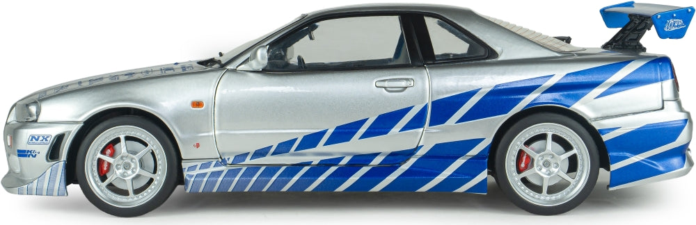 Nissan Skyline GT-R (BNR34) 2Fast 2Furious Brian 1:18 Scale Diecast Car – Solido