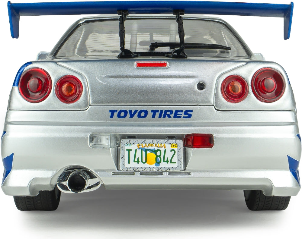 Nissan Skyline GT-R (BNR34) 2Fast 2Furious Brian 1:18 Scale Diecast Car – Solido