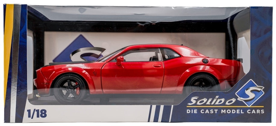 Dodge Challenger Demon Tor Red 2023 1:18 Scale Diecast Model Car – Solido