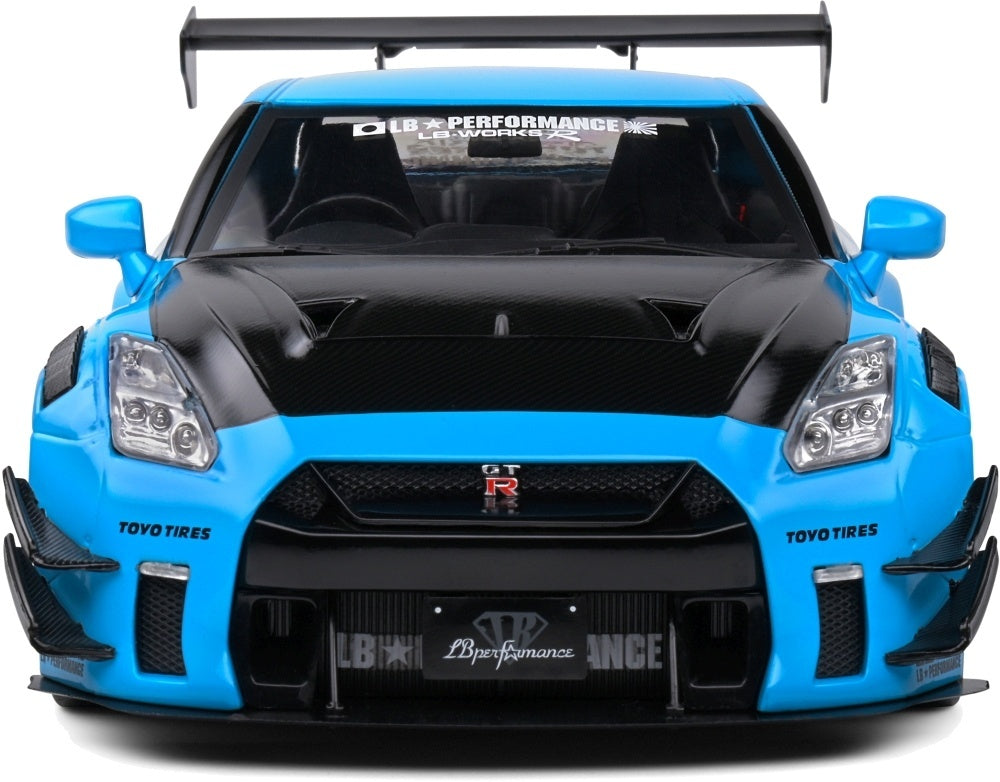 Nissan GT-R (R35) w/Liberty Walk Body Kit 2.0 Baby Blue 2024 1:18 Scale Diecast Model Car – Solido
