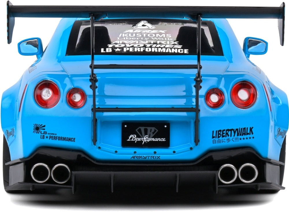 Nissan GT-R (R35) w/Liberty Walk Body Kit 2.0 Baby Blue 2024 1:18 Scale Diecast Model Car – Solido
