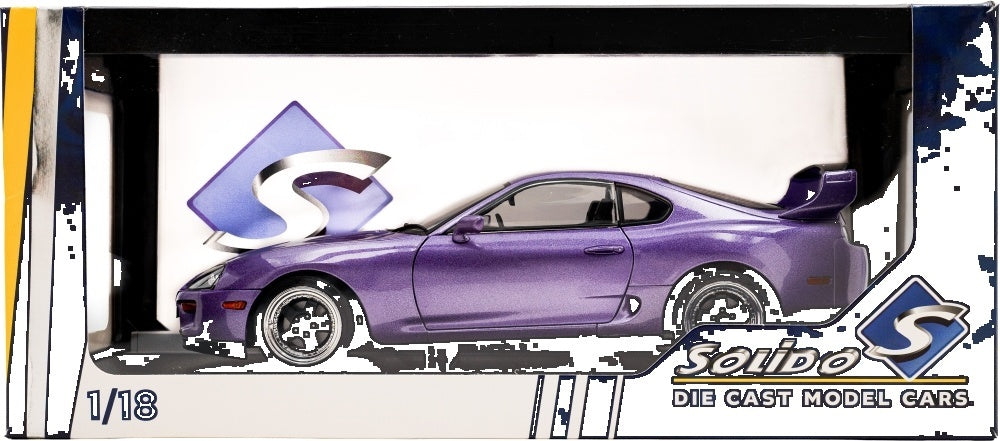 Toyota Supra Mk4 (A80) Solido Works Purple 1993 1:18 Scale Diecast Model Car – Solido