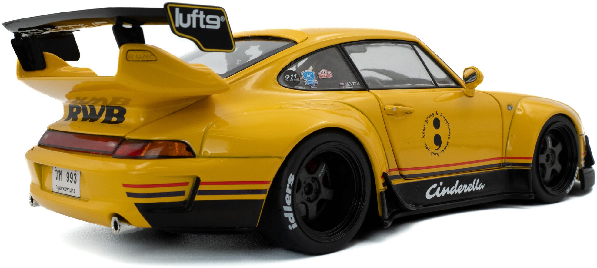 RWB Bodykit Cinderella Yellow 2020 1:18 Scale Diecast Model Car – Solido
