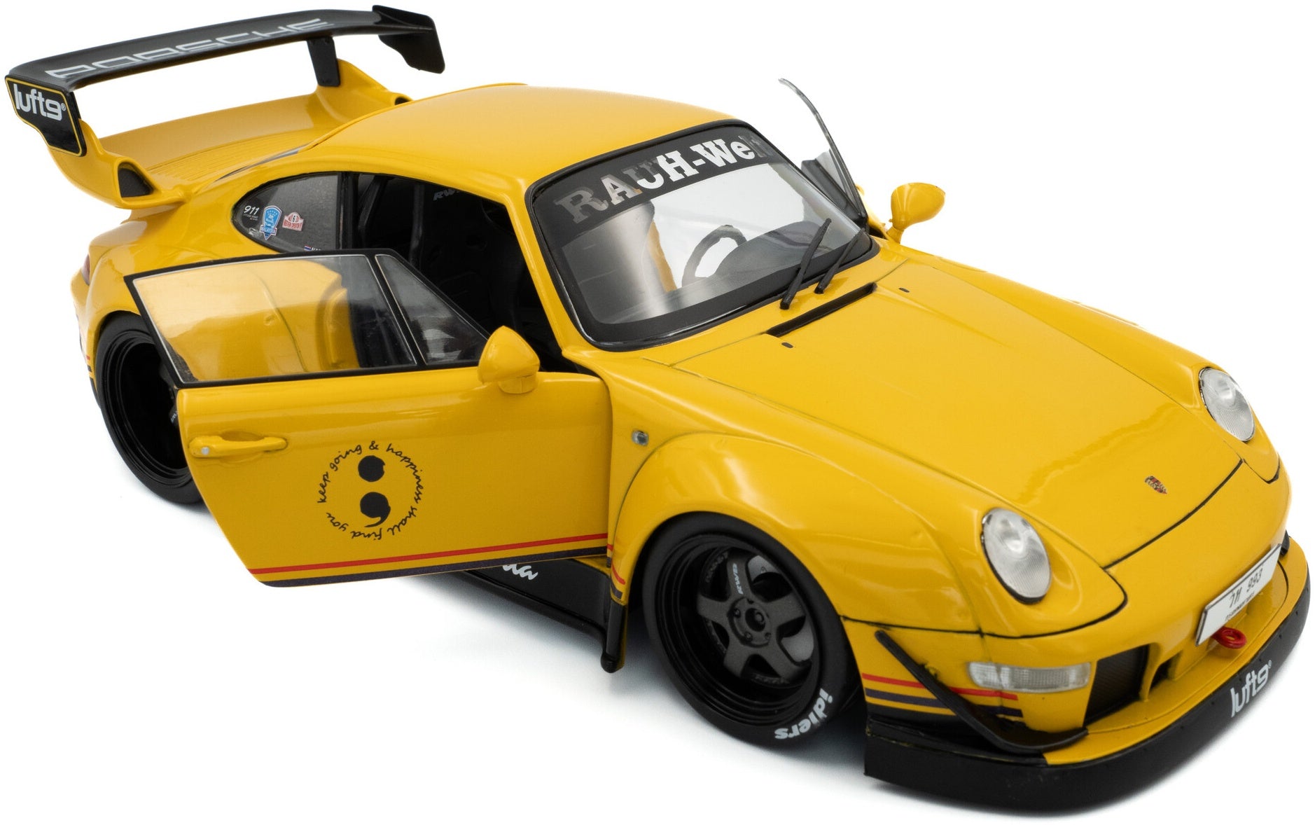 RWB Bodykit Midas Touch Yellow 2023 1:18 Scale Diecast Model Car – Solido