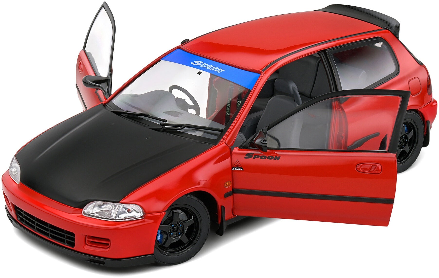 Honda Civic (EG6) Spoon Version Red 1991 1:18 Scale Diecast Model Car – Solido