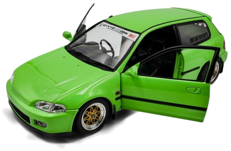 Honda Civic (EG6) Solido Works Neon Green 1991 1:18 Scale Diecast Model Car – Solido