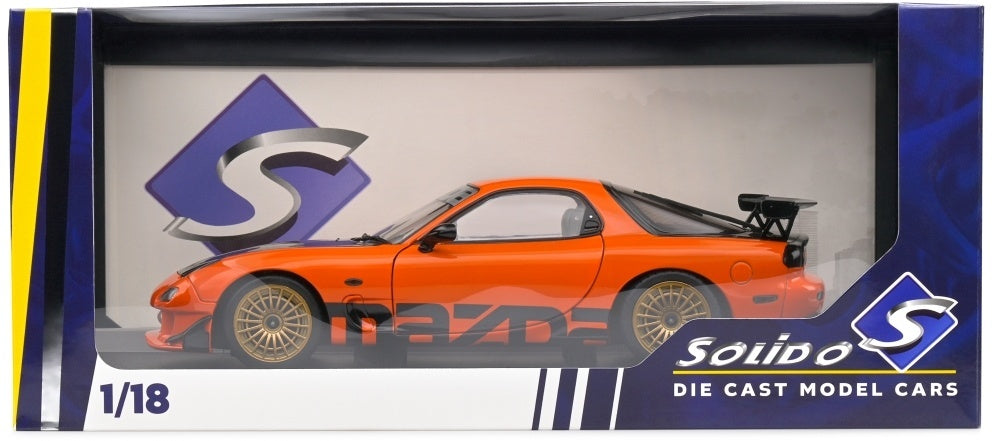 Mazda RX7 FD3RS Solido Works Orange 1999 1:18 Scale Diecast Model Car – Solido