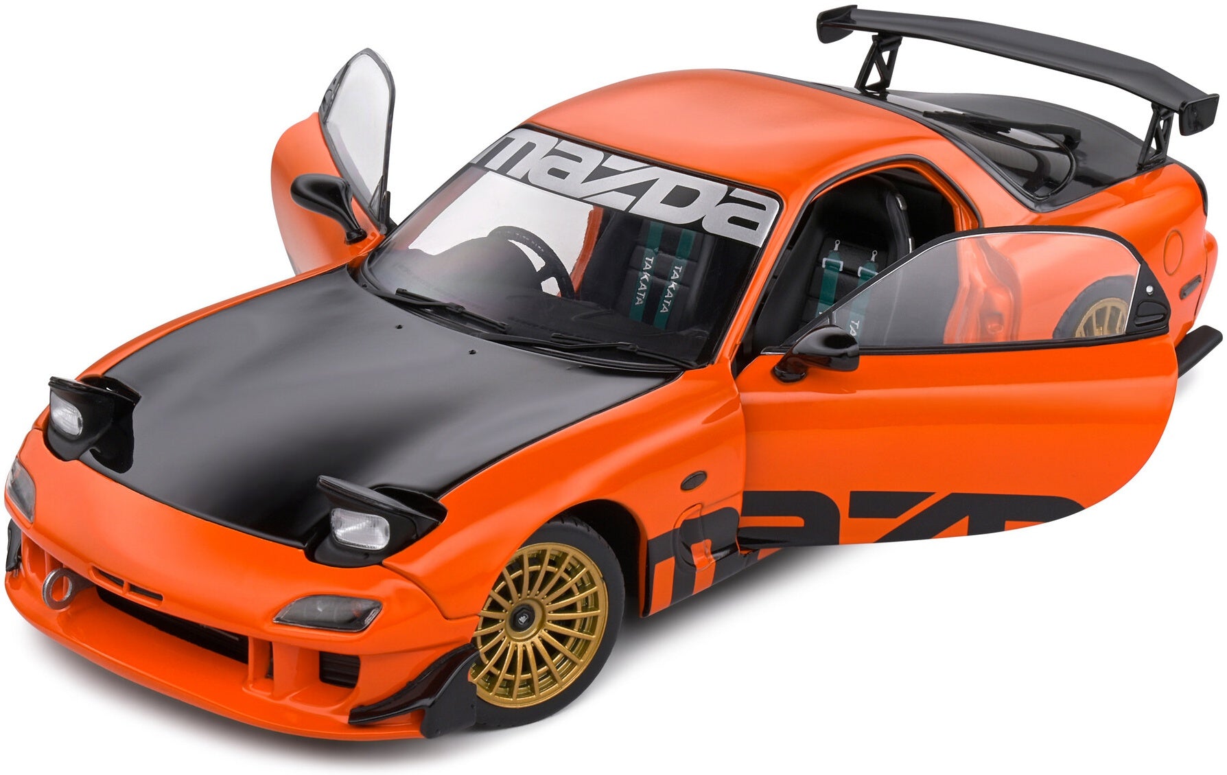 Mazda RX7 FD3RS Solido Works Orange 1999 1:18 Scale Diecast Model Car – Solido