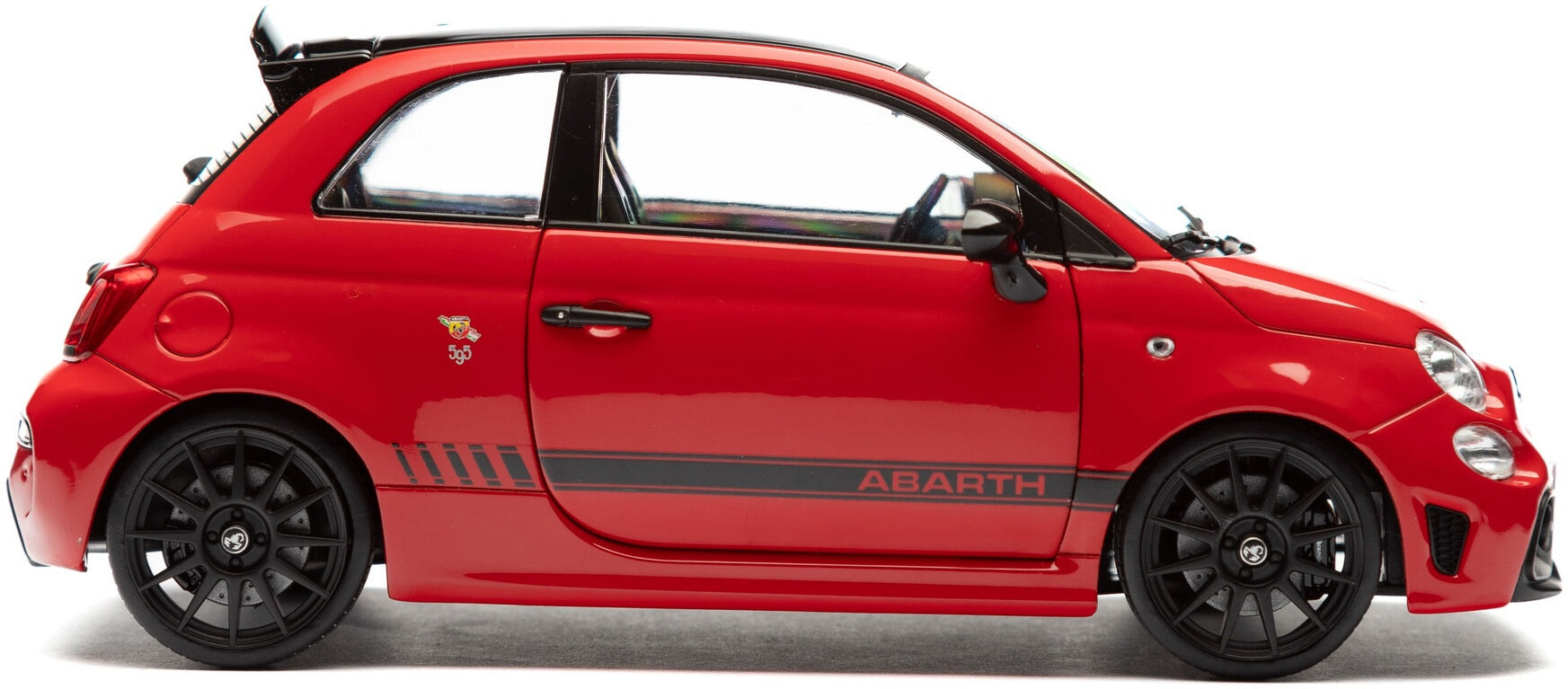 Fiat F595 Abarth Red Solido Works 2023 1:18 Scale Diecast Model Car – Solido