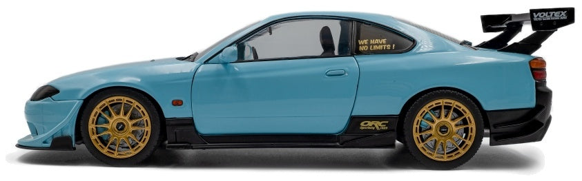 Nissan Silvia (S15) SPEC-R Aero Solido Works Baby Blue 1999 1:18 Scale Diecast Model Car – Solido