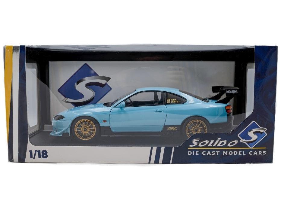 Nissan Silvia (S15) SPEC-R Aero Solido Works Baby Blue 1999 1:18 Scale Diecast Model Car – Solido