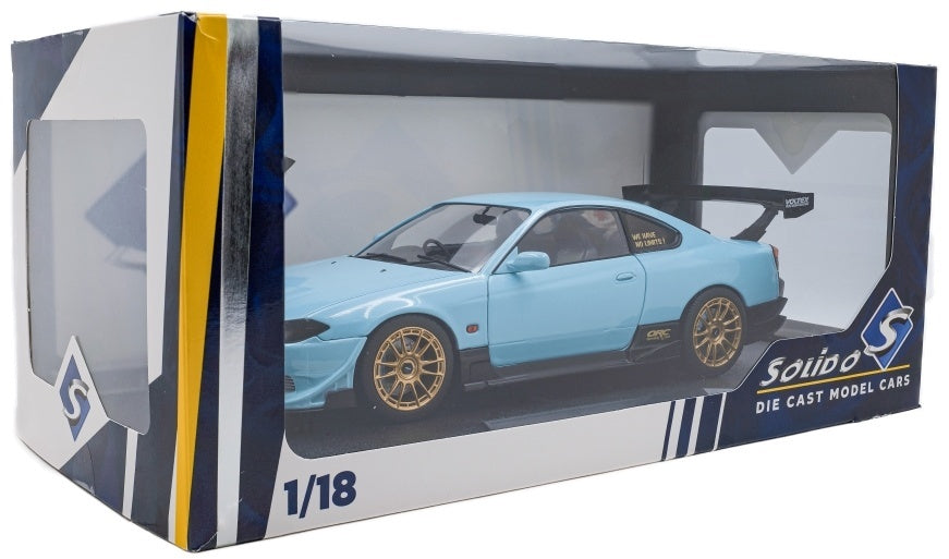 Nissan Silvia (S15) SPEC-R Aero Solido Works Baby Blue 1999 1:18 Scale Diecast Model Car – Solido