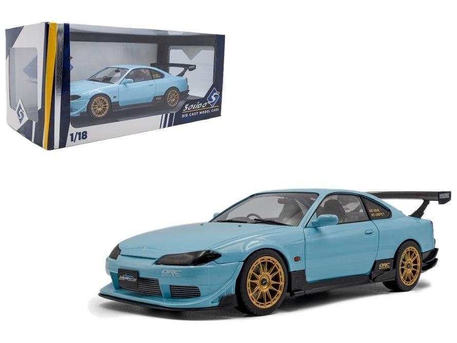 Nissan Silvia (S15) SPEC-R Aero Solido Works Baby Blue 1999 1:18 Scale Diecast Model Car – Solido