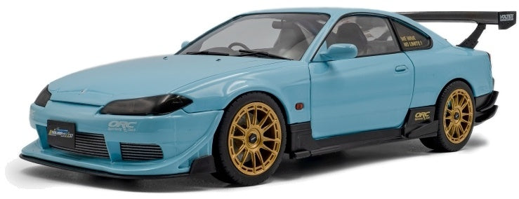 Nissan Silvia (S15) SPEC-R Aero Solido Works Baby Blue 1999 1:18 Scale Diecast Model Car – Solido