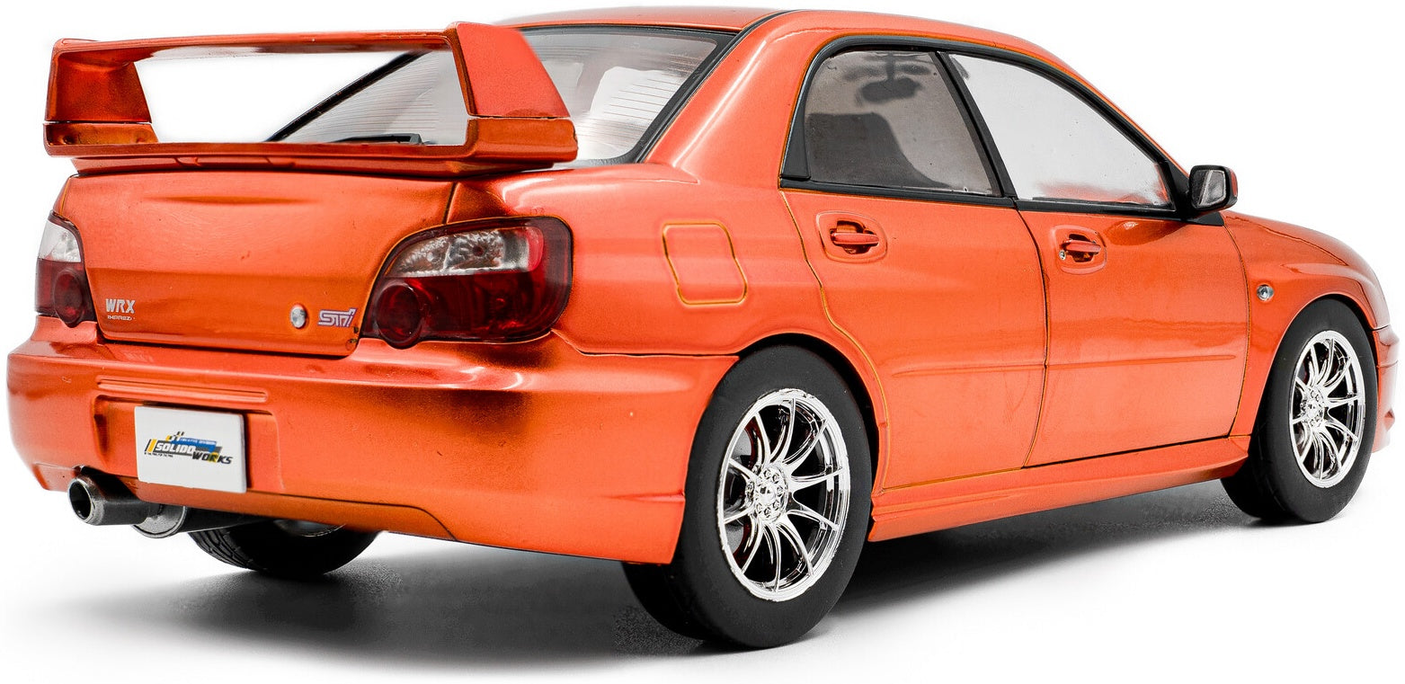 Subaru Impreza WRX STi Orange Metallic 2003 1:18 Scale Diecast Model Car – Solido