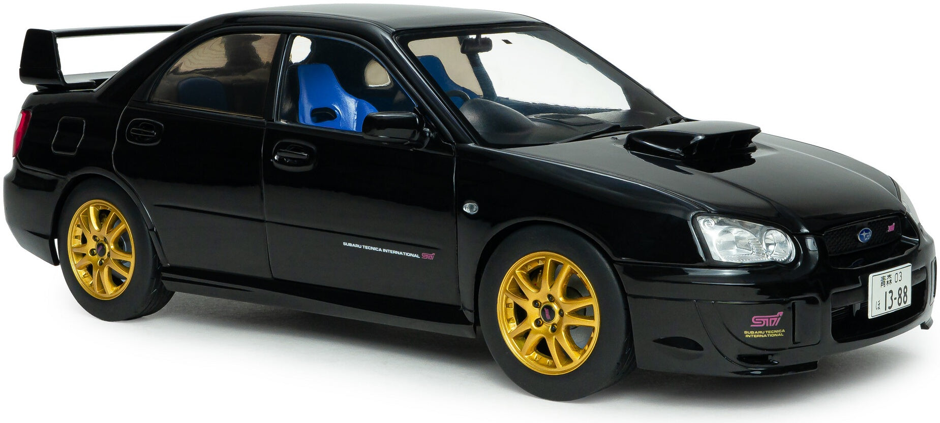 Subaru Impreza WRX STi Java Black Pearl 2004 1:18 Scale Diecast Model Car – Solido