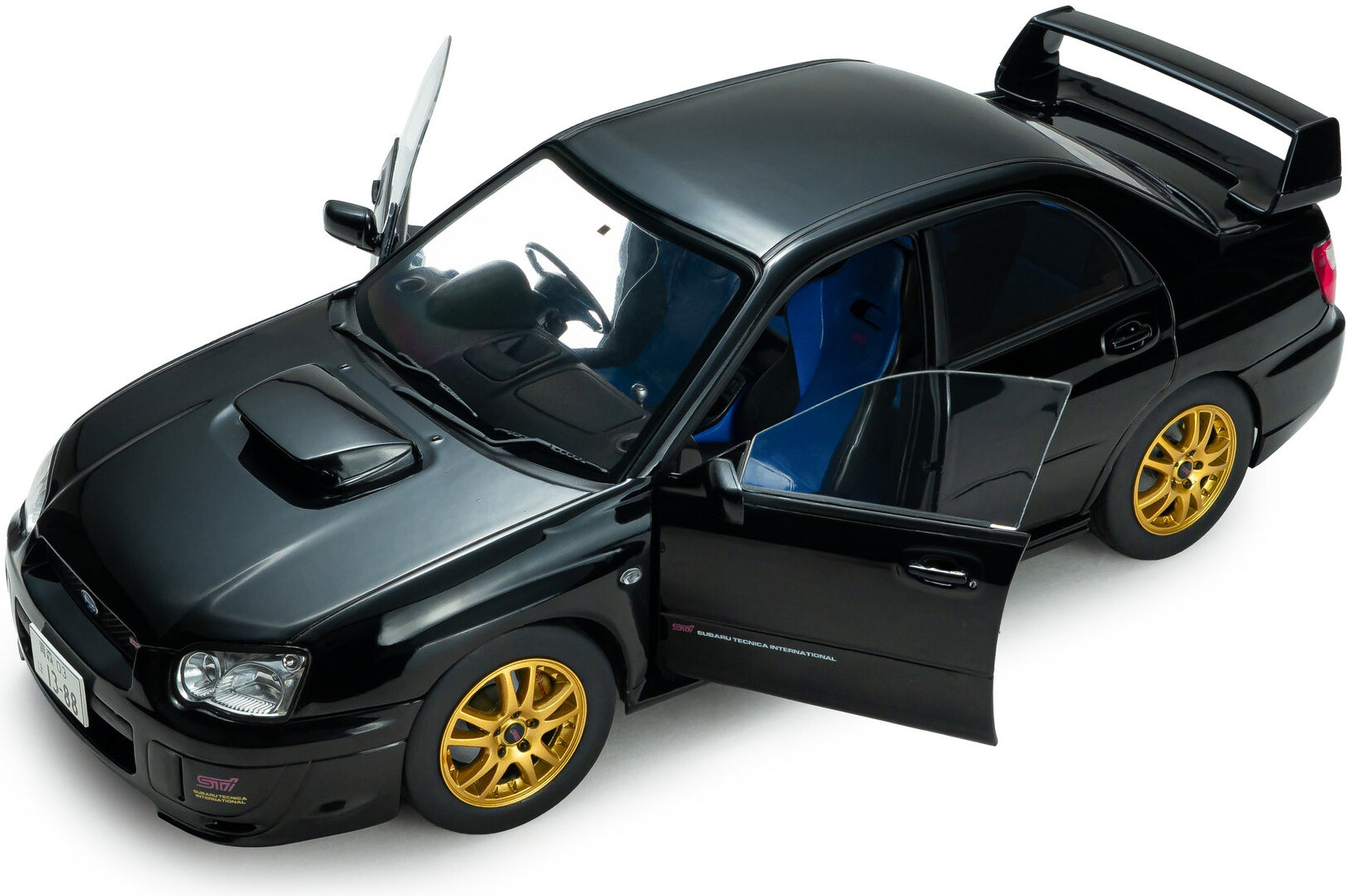 Subaru Impreza WRX STi Java Black Pearl 2004 1:18 Scale Diecast Model Car – Solido