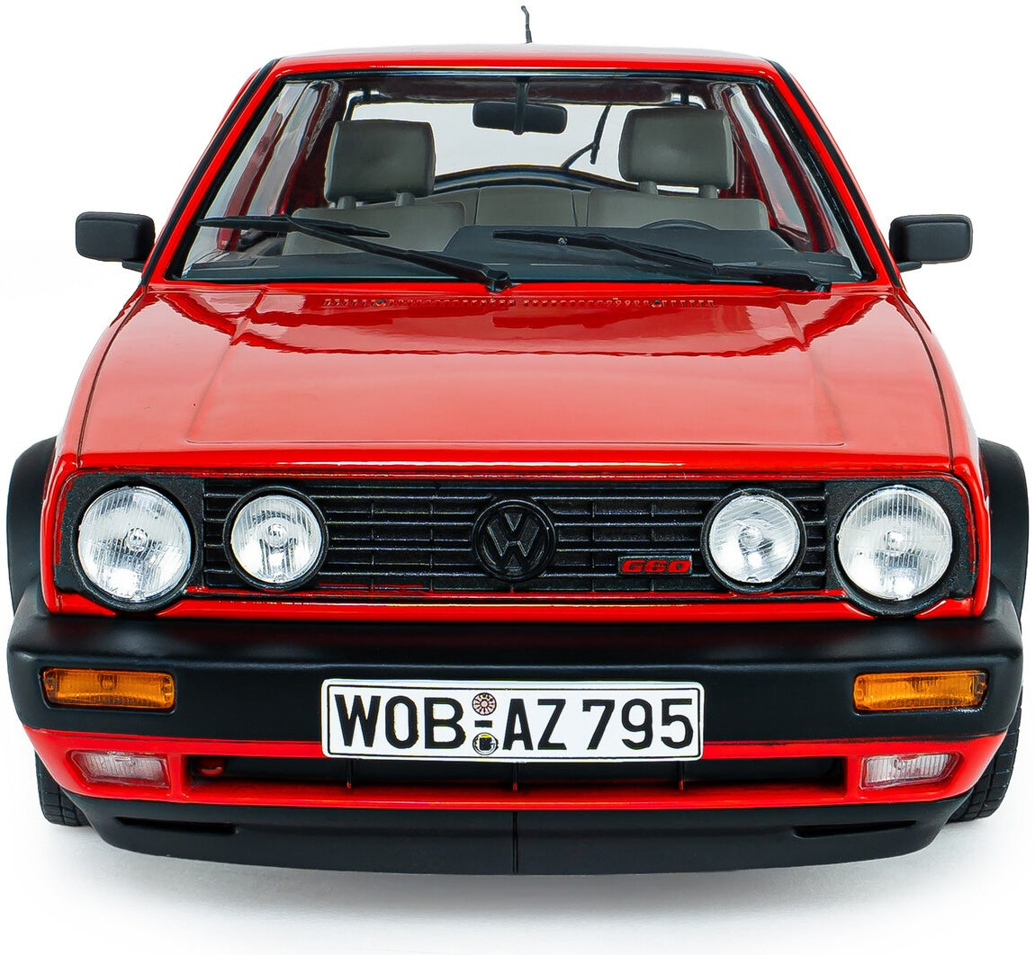 Volkswagen Golf Mk2 GTi G60 Mars Red 1989 1:18 Scale Diecast Model Car – Solido