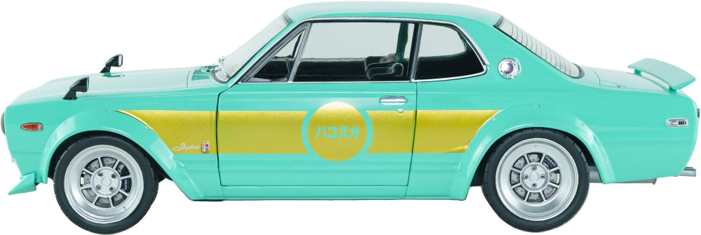 Nissan Skyline 2000 GT-R (KPGC10) Hakosuka Solido Works Mint Green 1970 1:18 Scale Diecast Car – Solido