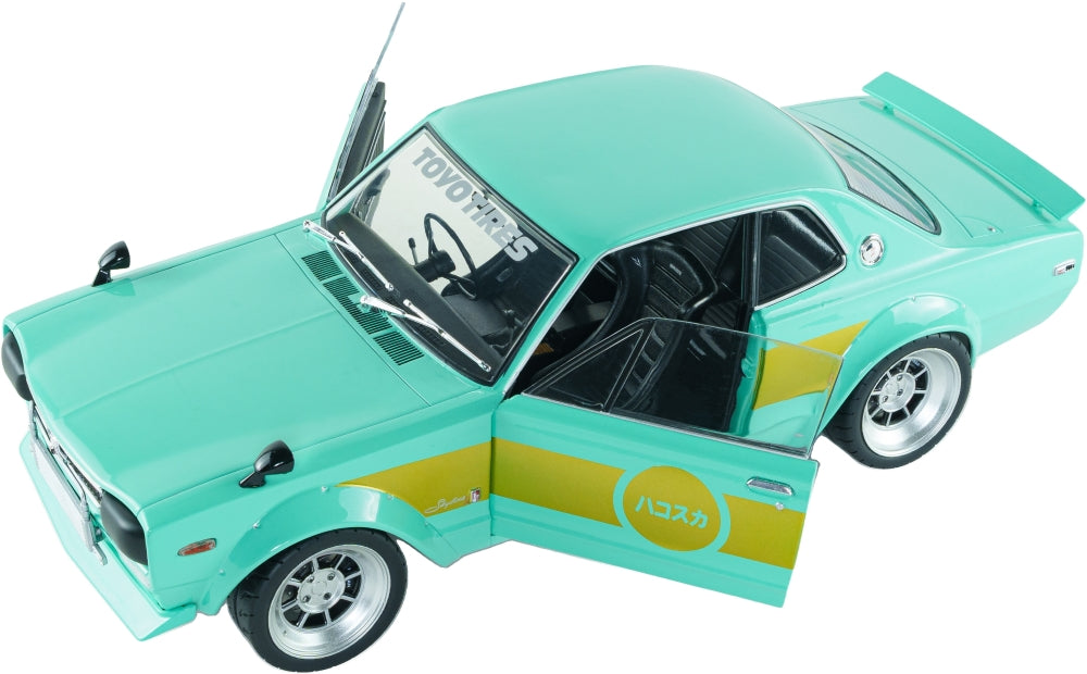 Nissan Skyline 2000 GT-R (KPGC10) Hakosuka Solido Works Mint Green 1970 1:18 Scale Diecast Car – Solido
