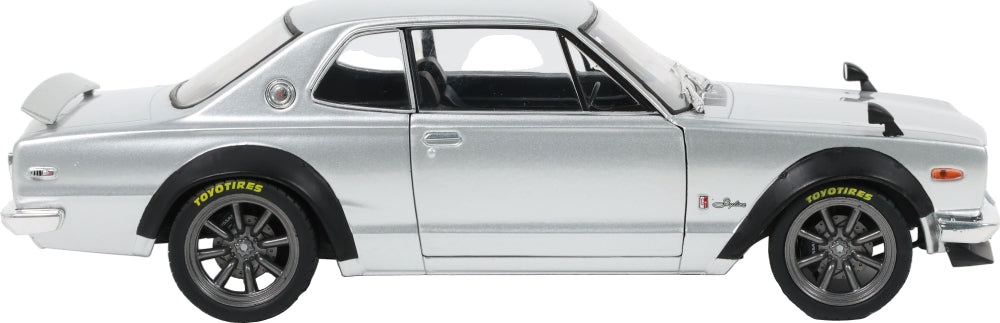 Nissan Skyline 2000 GT-R (KPGC10) Hakosuka Silver 1970 1:18 Scale Diecast Car – Solido