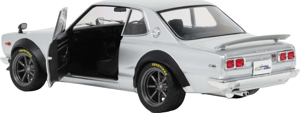 Nissan Skyline 2000 GT-R (KPGC10) Hakosuka Silver 1970 1:18 Scale Diecast Car – Solido