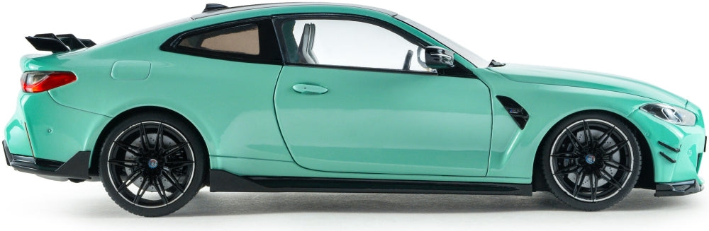 BMW M4 Peformance Parts Solido Works Turquoise 2025 1:18 Scale Diecast Model Car – Solido