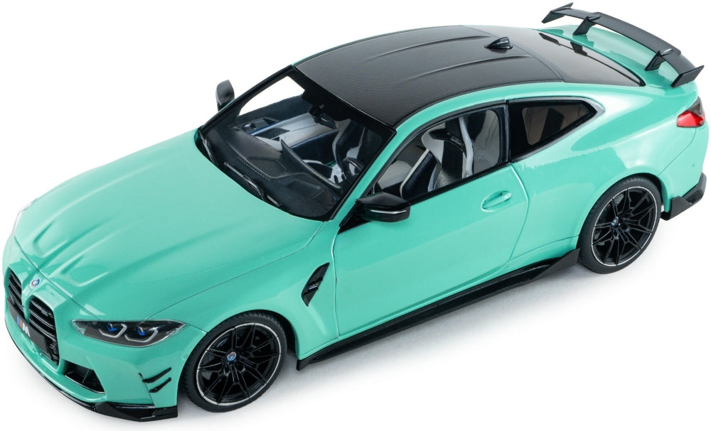 BMW M4 Peformance Parts Solido Works Turquoise 2025 1:18 Scale Diecast Model Car – Solido