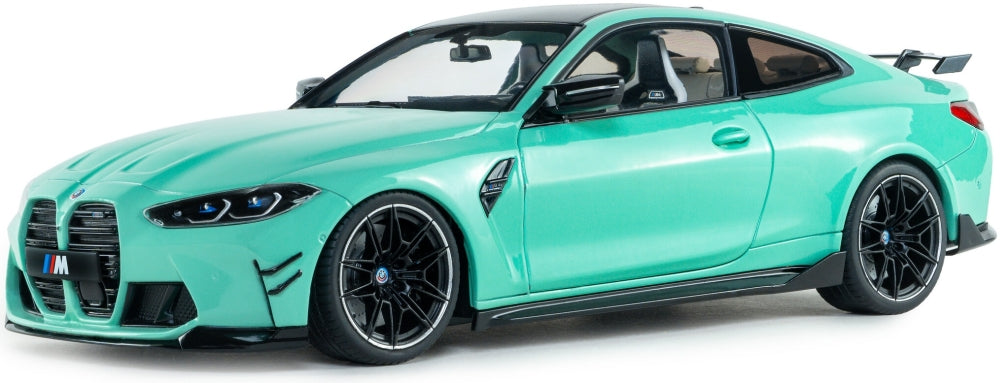 BMW M4 Peformance Parts Solido Works Turquoise 2025 1:18 Scale Diecast Model Car – Solido