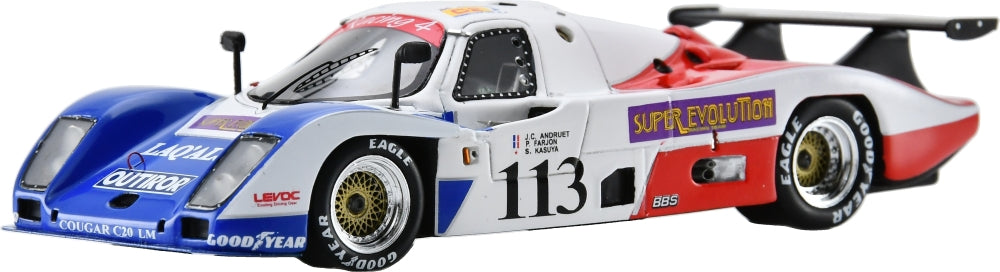 Cougar C20 #113 14th Le Mans 24H 1989 J.C. Anduret/P. Farjon/S. Kasuya 1:43 Scale Resin Car – Spark